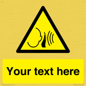 Custom warning sudden loud noise